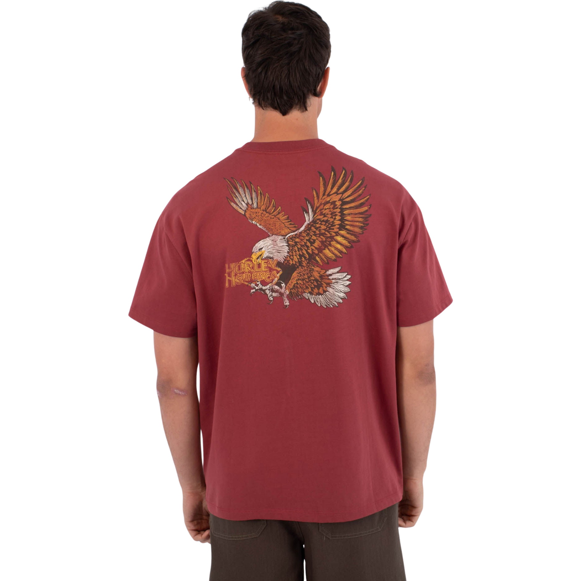 2026 Hurley Mens Fly T-Shirt HSP26MMTS09553622 - Cherry Crimson